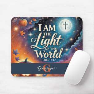 Monogram Levendig Christelijk Halloween Bijbelvers Muismat