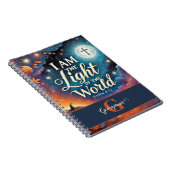 Monogram Levendig Christelijk Halloween Bijbelvers Notitieboek (Rechterzijde)