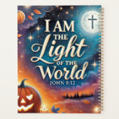 Monogram Levendig Christelijk Halloween Bijbelvers Planner (Achterkant)