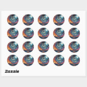 Monogram Levendig Christelijk Halloween Bijbelvers Ronde Sticker (Vel)