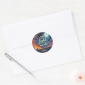 Monogram Levendig Christelijk Halloween Bijbelvers Ronde Sticker (Envelop)