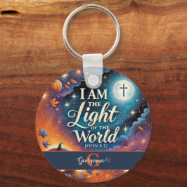 Monogram Levendig Christelijk Halloween Bijbelvers Sleutelhanger