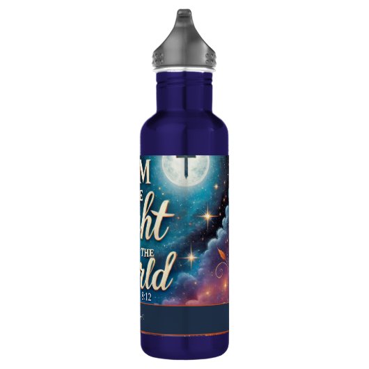 Monogram Levendig Christelijk Halloween Bijbelvers Waterfles (Rechts)