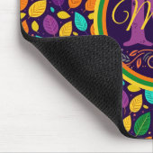 Monogram levendige herfstbladeren muismat (Hoek)