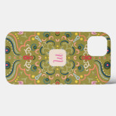 Monogram Licht Groen & Kleurrijk Case-Mate iPhone Case (Achterkant (horizontaal))
