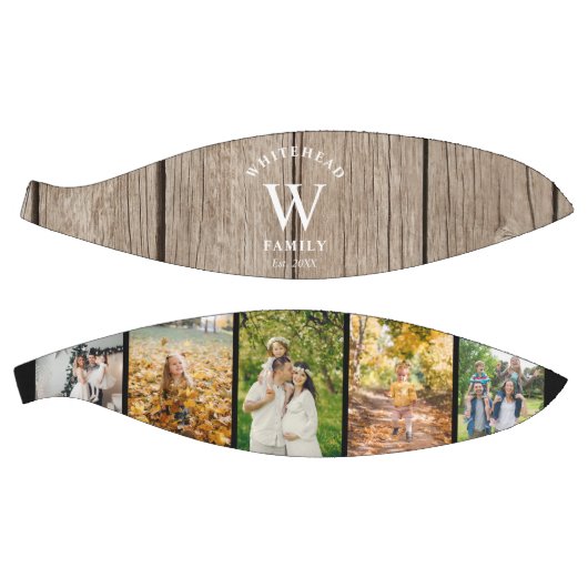 Monogram Licht Hout 5 Foto Collage Basketbal (Panelen)