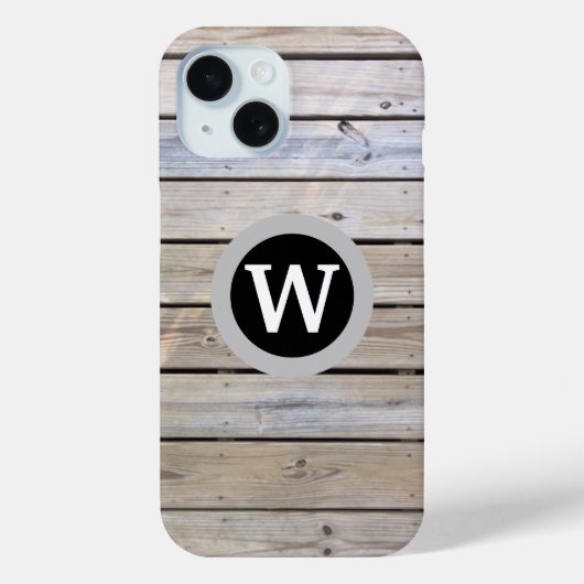 Monogram licht hout Case-Mate iPhone case (Achterkant)