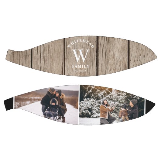 Monogram Licht hout Foto Collage Basketball Basketbal (Panelen)