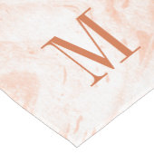 Monogram licht Sinaasappel en wit marmeren steen Korte Tafelloper (Hoek)