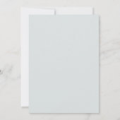 Monogram lichtblauw goud grijs modern chic trouwfe kaart (Achterkant)