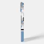 Monogram Lichtblauw Zwart Voetbal Patroon Case-Mate iPhone Case (Achterkant / Links)