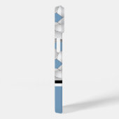 Monogram Lichtblauw Zwart Voetbal Patroon Case-Mate iPhone Case (Achterkant / Rechts)