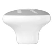 Monogram lichte grijze en grijze moderne Initialen Keramische Knop (Zijkant)