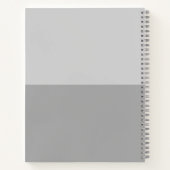 Monogram lichte grijze en grijze moderne Initialen Notitieboek (Achterkant)