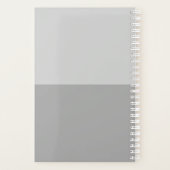 Monogram lichte grijze en grijze moderne Initialen Planner (Achterkant)