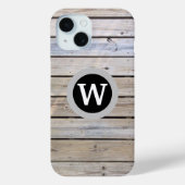 Monogram Lichte Houten Planken Case-Mate iPhone Case (Achterkant)