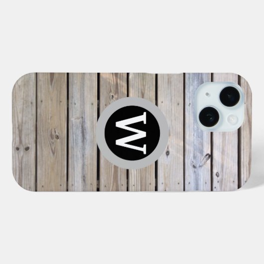 Monogram Lichte Houten Planken Case-Mate iPhone Case (Achterkant (horizontaal))