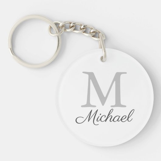 Monogram lichte mist sleutelhanger (Voorkant)