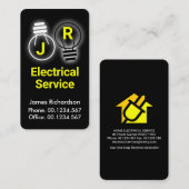 Monogram lichtgevende lampen die glanzen visitekaartje (Voorkant / Achterkant)