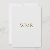 Monogram lichtgrijze geboorte aankondiging (Voorkant)