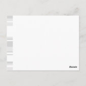 Monogram lichtgrijze strepen briefkaart (Achterkant)