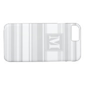Monogram lichtgrijze strepen Case-Mate iPhone case (Achterkant (Horizontaal))