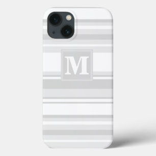 Monogram lichtgrijze strepen Case-Mate iPhone hoes