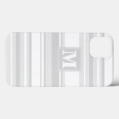 Monogram lichtgrijze strepen Case-Mate iPhone hoes (Achterkant (horizontaal))