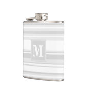Monogram lichtgrijze strepen heupfles (Links)
