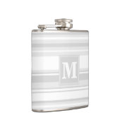 Monogram lichtgrijze strepen heupfles (Rechts)