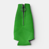 Monogram lichtgroen geometrisch maaspatroon flesjeskoeler (Achterkant)