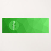 Monogram lichtgroen geometrisch maaspatroon yogamat (Voorkant (horizontaal))