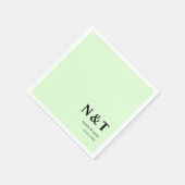 Monogram lichtgroen servet (Hoek)