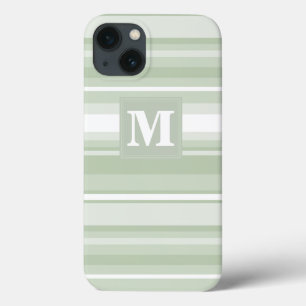 Monogram lichtgroene strepen Case-Mate iPhone hoes