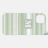 Monogram lichtgroene strepen Case-Mate iPhone hoes (Achterkant (horizontaal))