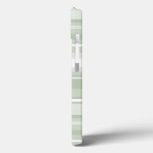 Monogram lichtgroene strepen Case-Mate iPhone hoes (Achterkant / Links)