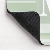 Monogram lichtgroene strepen muismat (Hoek)