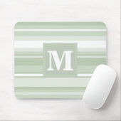 Monogram lichtgroene strepen muismat (Met muis)