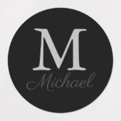 Monogram lichtmist labels (Design 2)