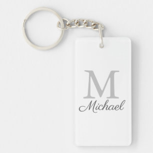 Monogram lichtmist sleutelhanger