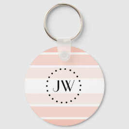 Monogram Lichtroze koraalpasta's Sleutelhanger
