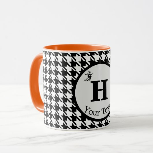 Monogram Lief Halloween Houndstooth Combo Mok (Voorkant links)