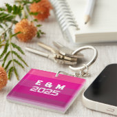 Monogram liefde aanpassen sleutelhanger (Voorkant Rechts)