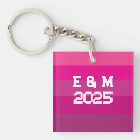 Monogram liefde aanpassen sleutelhanger (Voorkant)