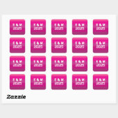 Monogram Liefde aanpassen Vierkante Sticker (Vel)