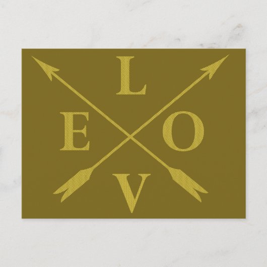 Monogram liefde feestdagenkaart (Voorkant)