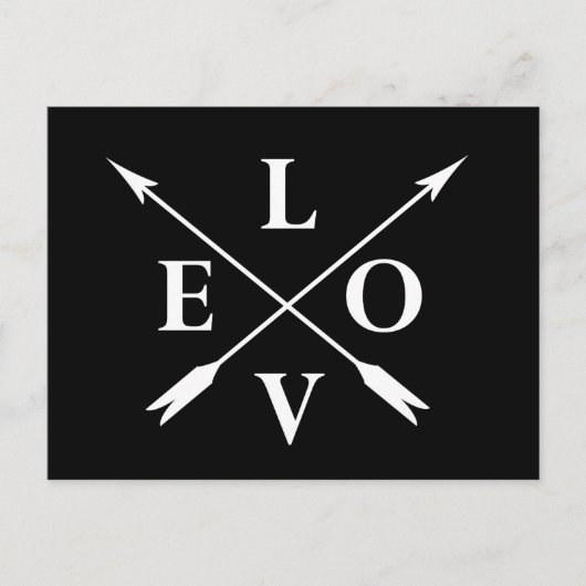 Monogram liefde feestdagenkaart (Voorkant)