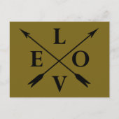 Monogram liefde feestdagenkaart (Voorkant)