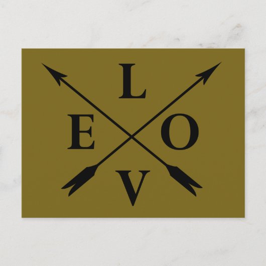 Monogram liefde feestdagenkaart (Voorkant)