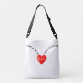 Monogram & liefde is lief, liefde is aardig crossbody tas (Achterkant)